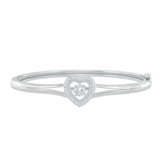 Zales Baby's First Diamond Accent Bangle in 10K Gold (1 Line) - 5.5