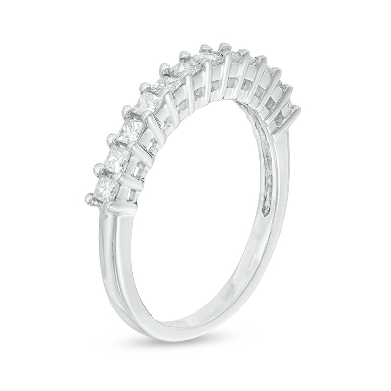 Main Image 2 of 1/2 CT. T.W. Princess-Cut Diamond Anniversary Band in 10K White Gold