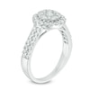 Thumbnail Image 2 of 1 CT. T.W. Multi-Diamond Frame Double Row Engagement Ring in 14K White Gold