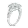 Thumbnail Image 2 of 1 CT. T.W. Multi-Diamond Cushion Frame Engagement Ring in 14K White Gold