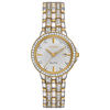 Thumbnail Image 1 of Ladies' Citizen Eco-Drive® Silhouette Crystal Accent Two-Tone Watch with Silver-Tone Dial (Model: EW2344-57A)