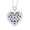 Thumbnail Image 1 of Diamond Accent Filigree Heart Locket in Sterling Silver