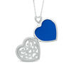 Thumbnail Image 2 of Diamond Accent Filigree Heart Locket in Sterling Silver