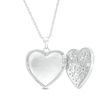 Thumbnail Image 2 of 1/6 CT. T.W. Diamond Vintage-Style Locket in Sterling Silver