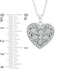 Thumbnail Image 3 of 1/6 CT. T.W. Diamond Vintage-Style Locket in Sterling Silver