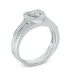 Thumbnail Image 2 of 1/5 CT. T.W. Diamond Composite Heart Frame Bridal Set in Sterling Silver