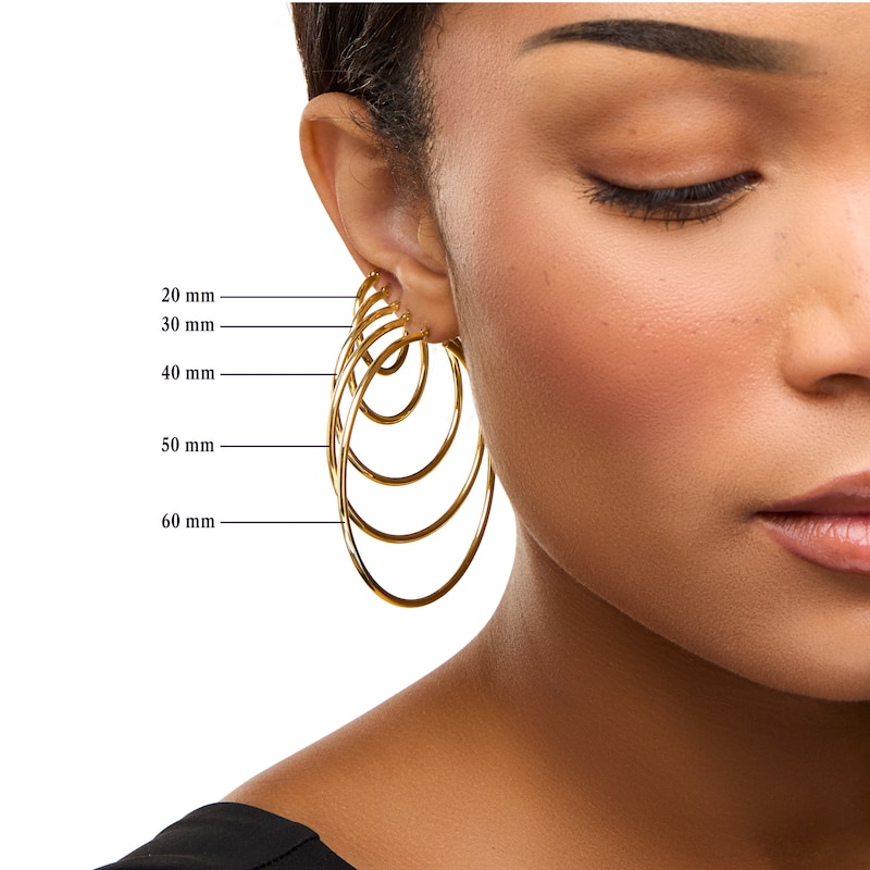 Main Image 3 of 25mm Hoop Earrings in 14K Gold