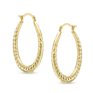 Zales 14 karat gold deals hoop earrings