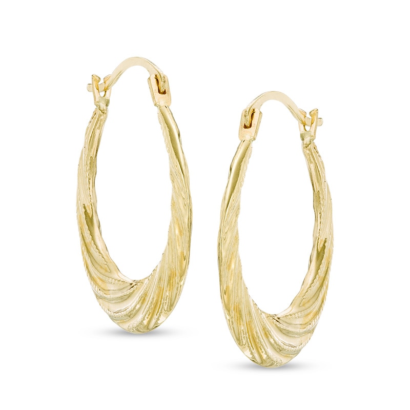 Small Hoop Earrings, 14K Gold Earrings, Hoop Earrings 14K Gold / 18mm