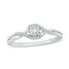 Thumbnail Image 1 of Diamond Accent Woven Promise Ring in 10K White Gold