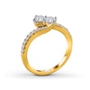 Thumbnail Image 3 of Ever Us™ 3/4 CT. T.W. Two-Stone Diamond Bypass Ring in 14K Gold