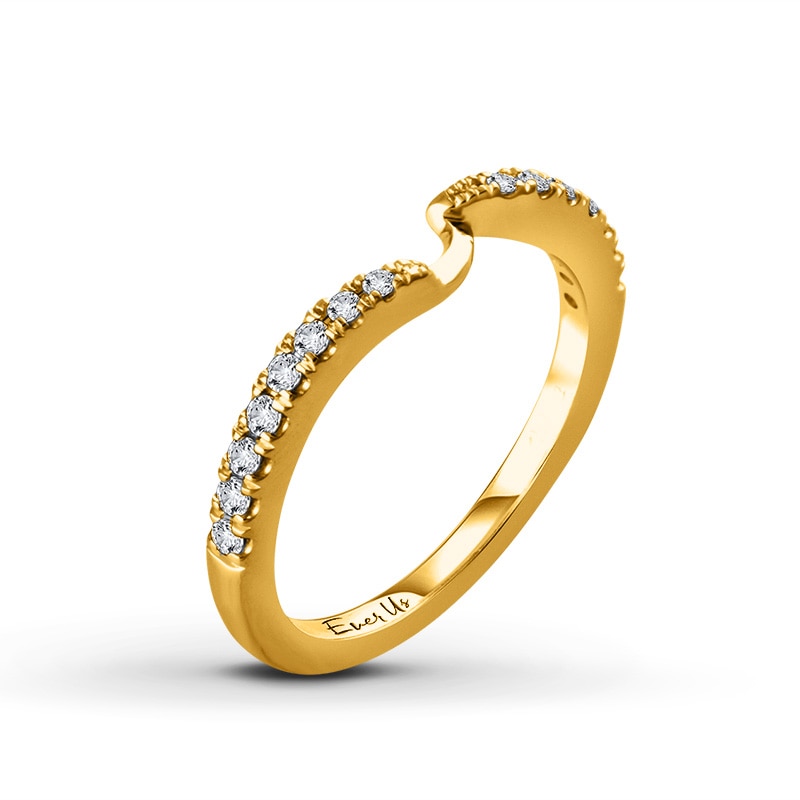Ever Us™ 1/5 CT. T.W. Diamond Contour Band in 14K Gold