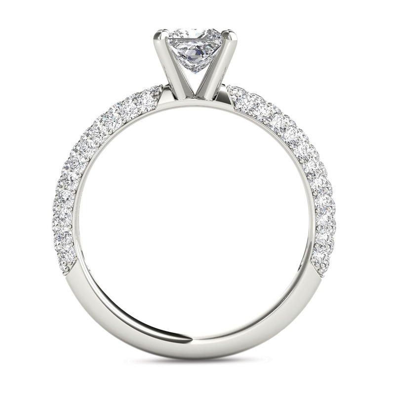 Main Image 3 of 1 CT. T.W. Princess-Cut Diamond Engagement Ring in 14K White Gold