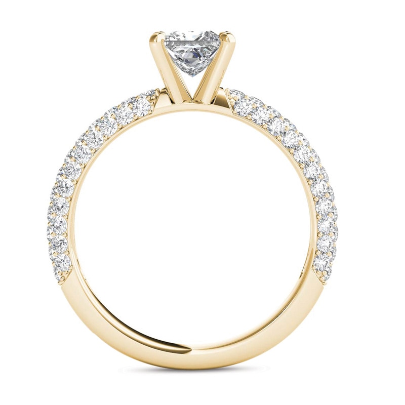 Main Image 3 of 1 CT. T.W. Princess-Cut Diamond Engagement Ring in 14K Gold