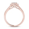 Thumbnail Image 3 of 1/2 CT. T.W. Composite Diamond Frame Engagement Ring in 14K Rose Gold