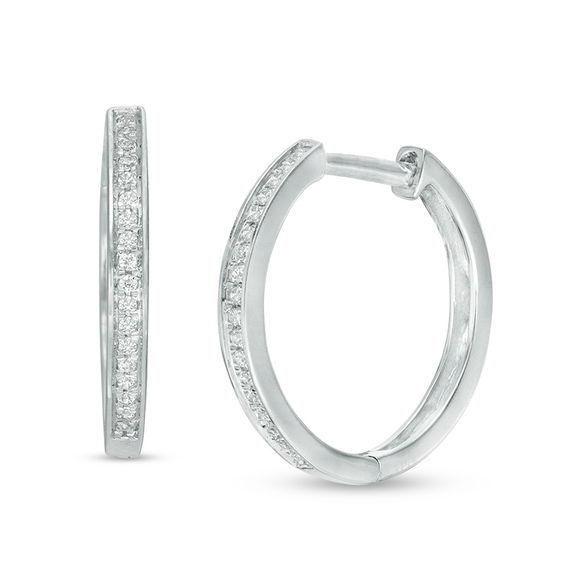 Zales outlet diamond on sale hoop earrings