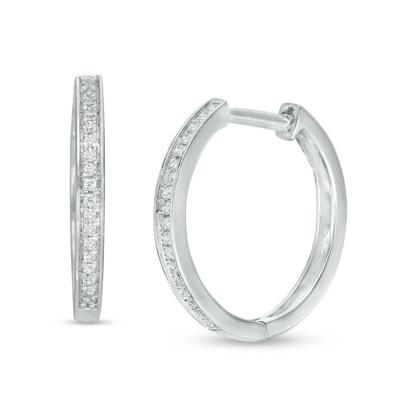 Ostbye 10k White Gold Hoop Earrings OE24A24-0WC 10KW Berne | Richard's  Jewelry | Berne, IN