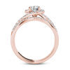 Thumbnail Image 3 of 1 CT. T.W. Diamond Swirl Bypass Bridal Set in 14K Rose Gold