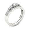 Thumbnail Image 2 of 1/2 CT. T.W. Diamond Five Stone Bridal Set in 14K White Gold