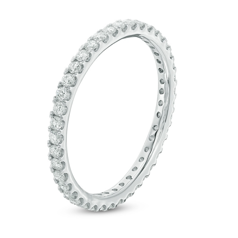 Main Image 2 of 1/2 CT. T.W. Diamond Eternity Band in 14K White Gold