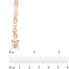 Thumbnail Image 2 of Morganite and Lab-Created White Sapphire Infinity Bracelet in Sterling Silver with 18K Rose Gold Plate - 7.25&quot;