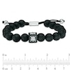 Thumbnail Image 2 of Men's 10.0mm Onyx Bead and Diamond Accent Compass Star Bolo Bracelet in Sterling Silver - 10.5&quot;