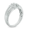 Thumbnail Image 1 of 3/4 CT. T.W. Princess-Cut Diamond Collared Engagement Band in 14K White Gold