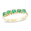 Thumbnail Image 1 of Emerald and Diamond Accent Five Stone Band in 10K Gold