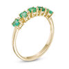 Thumbnail Image 2 of Emerald and Diamond Accent Five Stone Band in 10K Gold