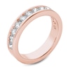 Thumbnail Image 2 of Men's 1/5 CT. T.W. Diamond Groove Wedding Band in 14K Rose Gold