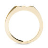 Thumbnail Image 3 of Men's 1/8 CT. T.W. Square-Cut Diamond Three Stone Slant Wedding Band in 14K Gold