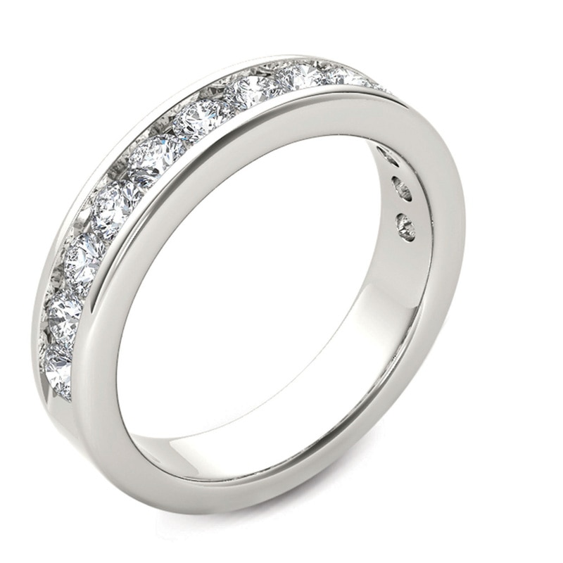 Main Image 2 of Men's 1 CT. T.W. Diamond Wedding Band in 14K White Gold