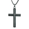 Thumbnail Image 1 of Men's Cross Pendant in Stainless Steel with Black IP - 24&quot;