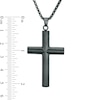 Thumbnail Image 2 of Men's Cross Pendant in Stainless Steel with Black IP - 24&quot;