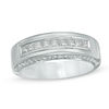 Thumbnail Image 1 of Vera Wang Love Collection Men's 1 CT. T.W. Diamond Nine Stone Wedding Band in 14K White Gold