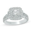 Thumbnail Image 1 of Vera Wang Love Collection 1 CT. T.W. Diamond Double Square Frame Engagement Ring in 14K White Gold