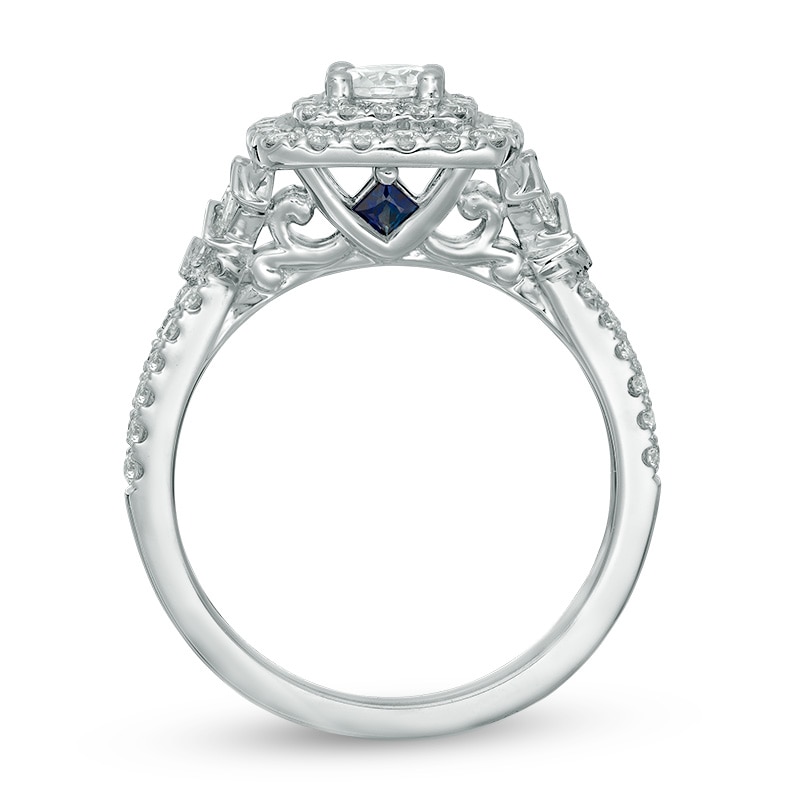 Main Image 3 of Vera Wang Love Collection 1 CT. T.W. Diamond Double Square Frame Engagement Ring in 14K White Gold