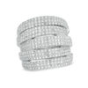 Thumbnail Image 1 of 1 CT. T.W. Diamond Multi-Row Stacked Ring in Sterling Silver