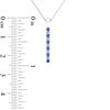 Thumbnail Image 1 of Line of Love™ Blue Sapphire and 1/10 CT. T.W. Diamond Alternating Pendant in 10K White Gold