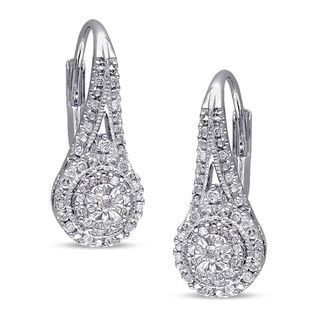 ❤NIB❤ purchases ZALES 925 Silver HALO EARRINGS