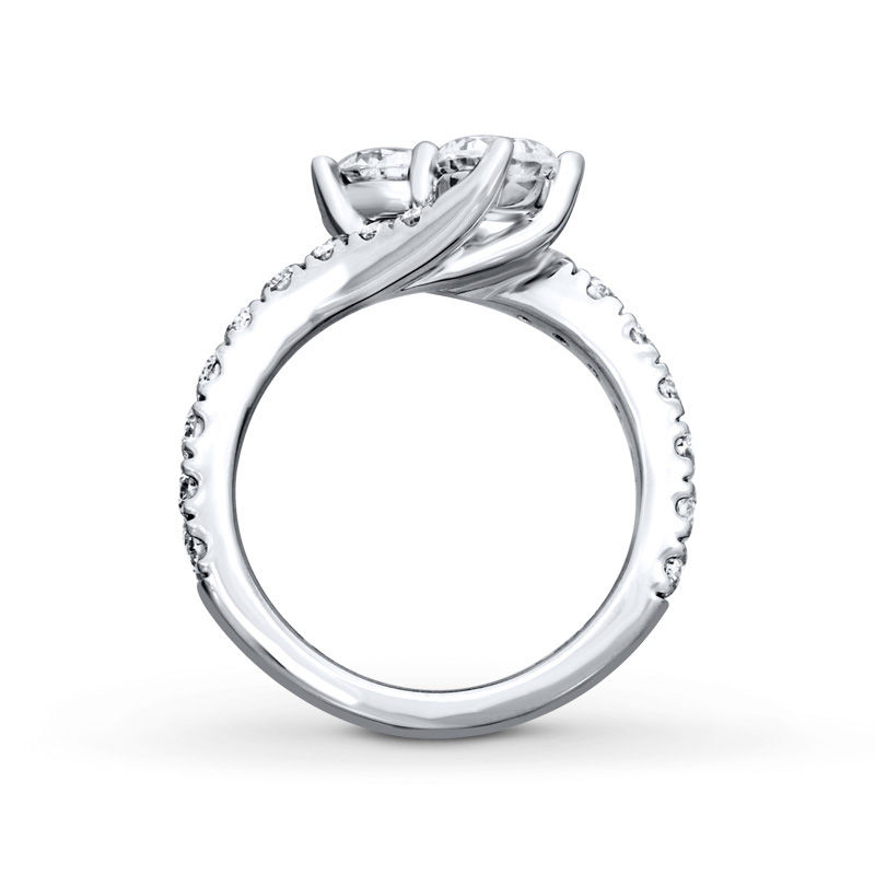 Main Image 2 of Ever Us® 1/2 CT. T.W. Diamond Contour Band in 14K White Gold