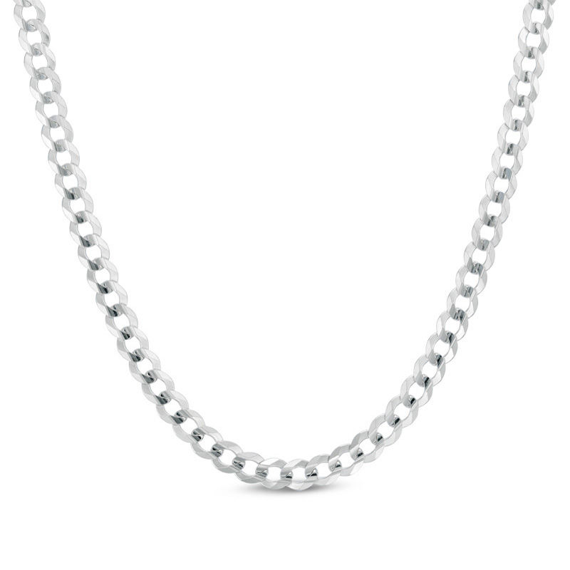 Made in Italy Men's 4.7mm Diamond-Cut Curb Chain Necklace in 14K