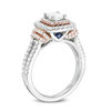 Thumbnail Image 1 of Vera Wang Love Collection 1-1/5 CT. T.W Diamond Double Frame Engagement Ring in 14K Two-Toned Gold