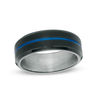 Thumbnail Image 1 of Men's 8.0mm Two-Tone IP Stainless Steel Wedding Band - Size 10