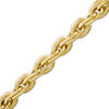 Thumbnail Image 1 of Made in Italy 7.0mm Diamond-Cut Oval Link Chain Bracelet in 14K Gold - 7.5&quot;