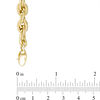 Thumbnail Image 2 of Made in Italy 7.0mm Diamond-Cut Oval Link Chain Bracelet in 14K Gold - 7.5&quot;