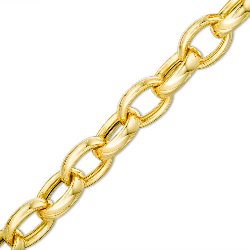 10K Yellow Gold 2.0MM Round Rolo store Link Chain Bracelet- Made in Italy