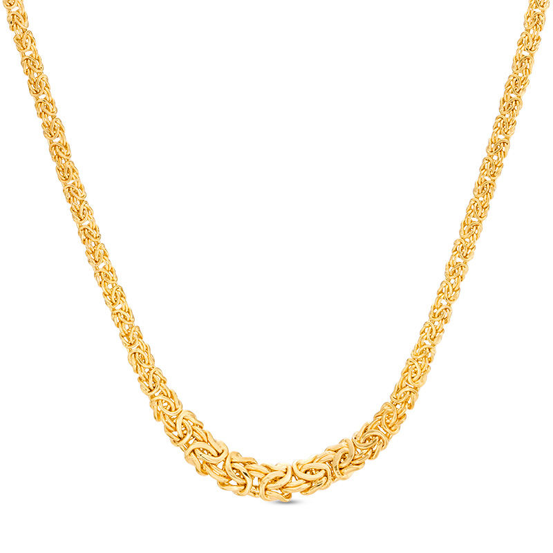 Main Image 1 of Made in Italy Byzantine Chain Necklace in 14K Gold - 18&quot;