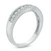 Thumbnail Image 2 of 1/2 CT. T.W. Diamond Triple Row Contour Wedding Band in 10K White Gold