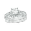 Thumbnail Image 1 of 1 CT. T.W. Princess-Cut Diamond Bridal Set in 10K White Gold